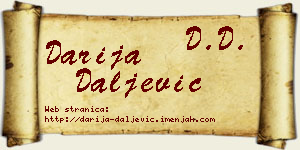 Darija Daljević vizit kartica